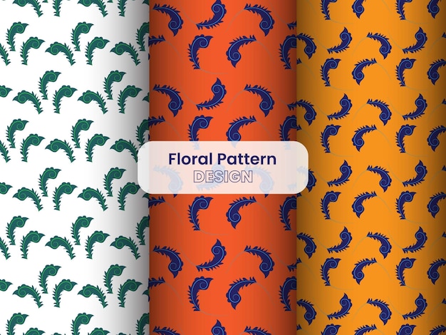 Colorful Fabric Floral Seamless Pattern Design or Floral Background Design