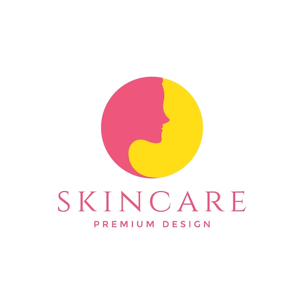 Colorful face care women logo design vector graphic symbol icon illustration creative idea