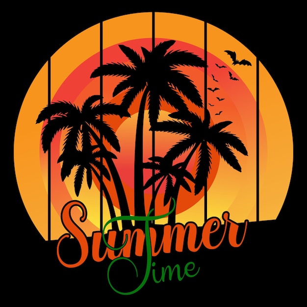 Vector colorful and fashionable summer tshirt design for men and women custom tshirt design