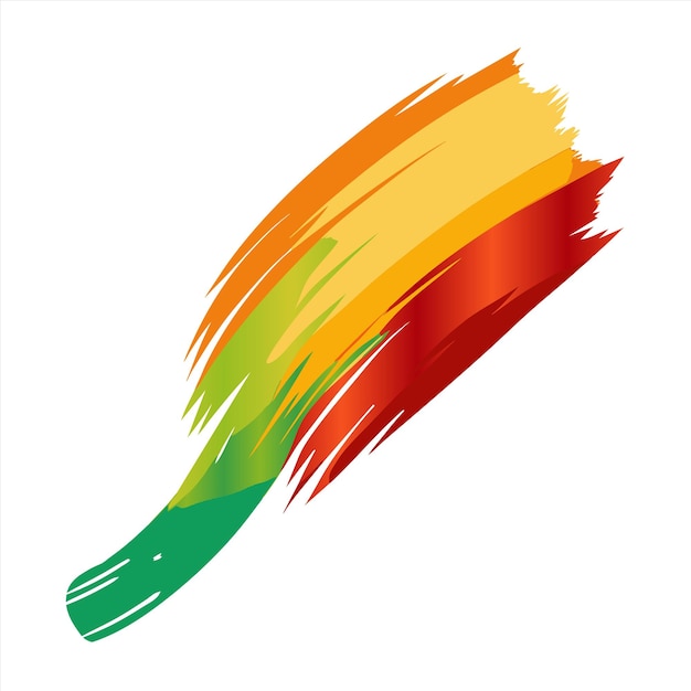 a colorful feather with a rainbow colored stripe