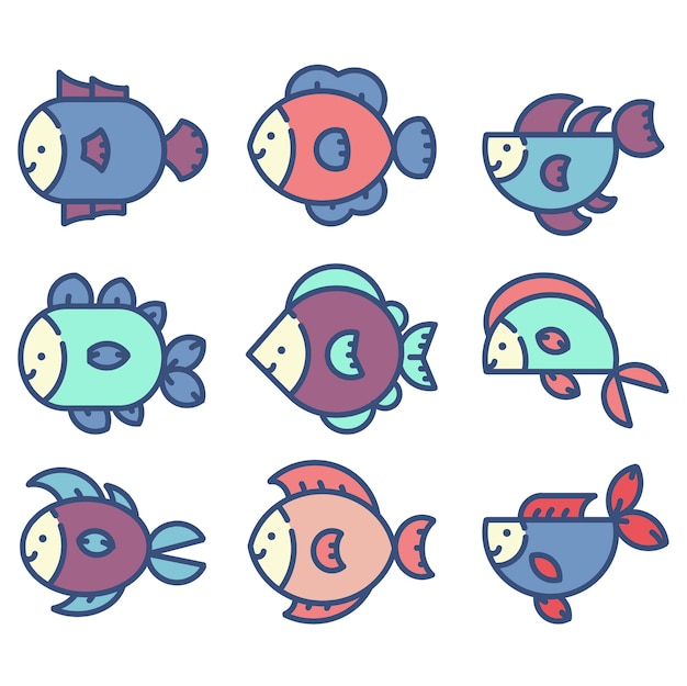 Colorful Fish Collection