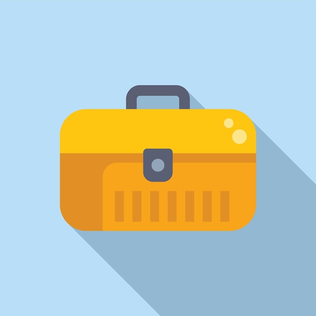 Colorful flat design briefcase icon