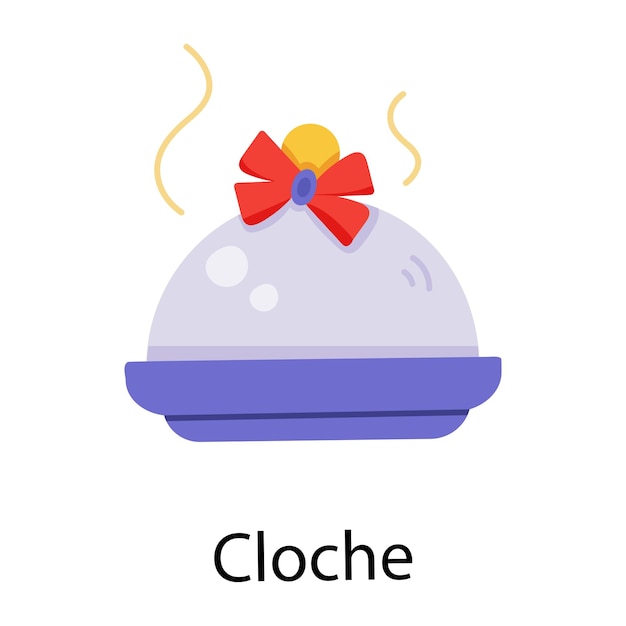 A colorful flat icon of cloche