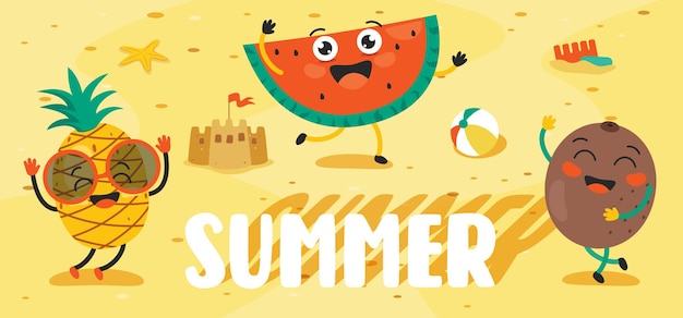 Colorful Flat Summer Banner