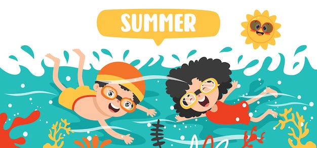 Colorful Flat Summer Banner