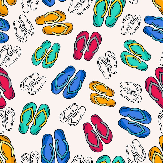 Colorful flip-flops pattern