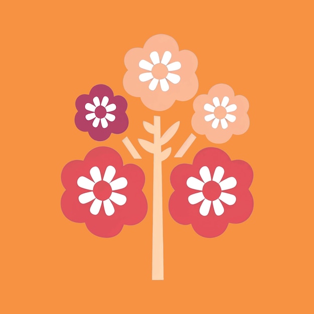 Vector colorful floral graphic design