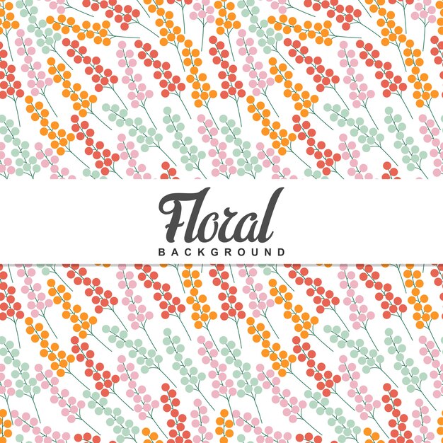 Colorful floral leaves seamless pattern background