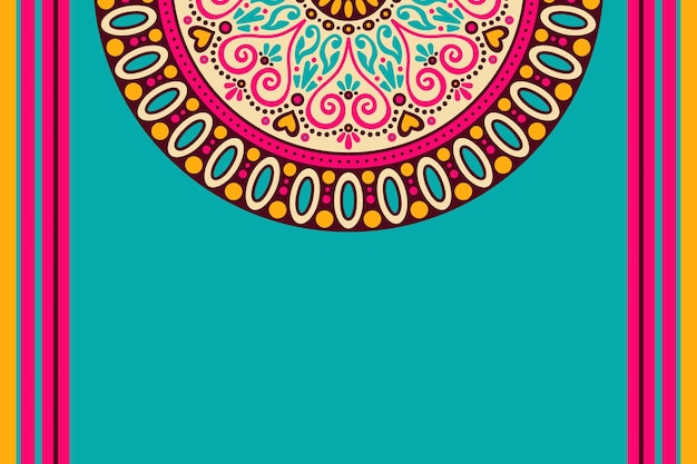 colorful floral mandala background