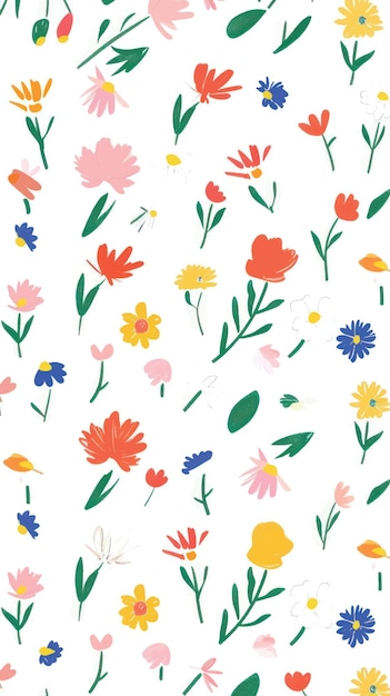 Colorful floral pattern illustration