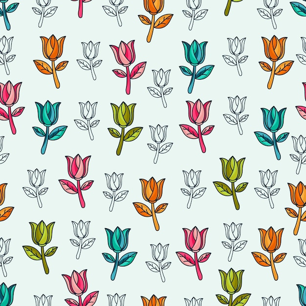 Colorful flower pattern