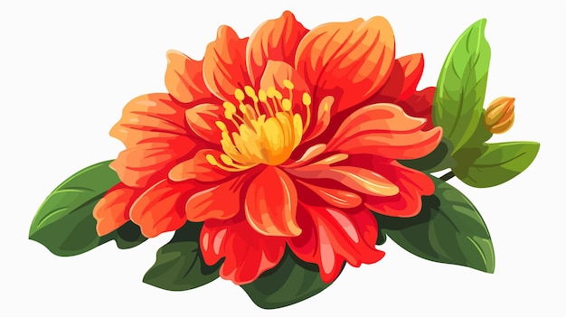 Colorful Flower Vector Icon Cartoon Illustration