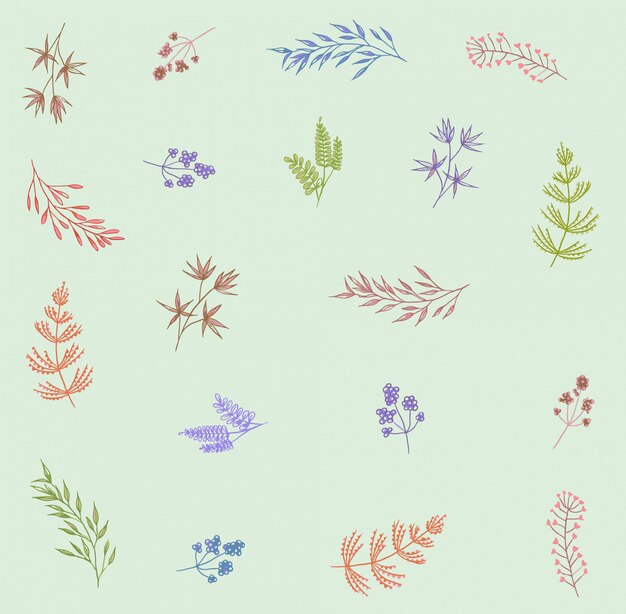 Colorful flowers seamless pattern