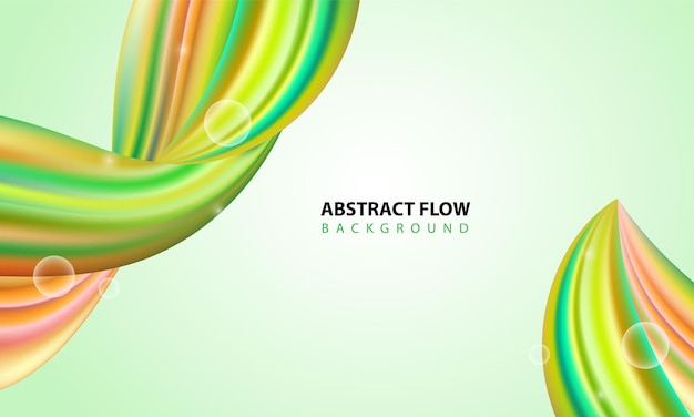 Colorful fluid design on green background