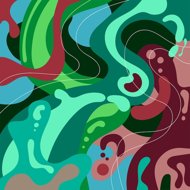 Colorful Fluid Liquid Pattern Abstract Background