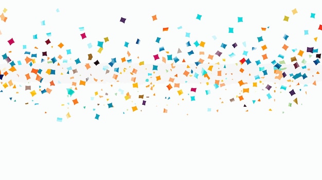 Vector colorful folded confetti on a white background