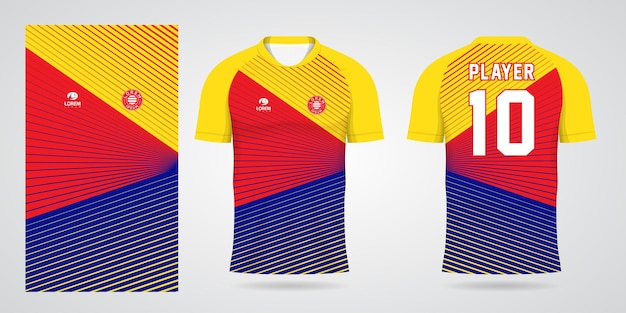 colorful football jersey sport design template