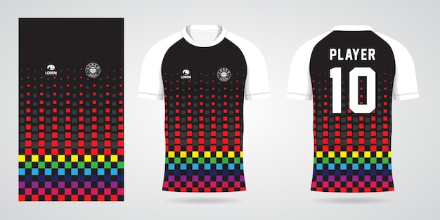 colorful football jersey sport design template