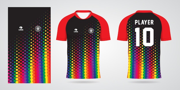 colorful football jersey sport design template