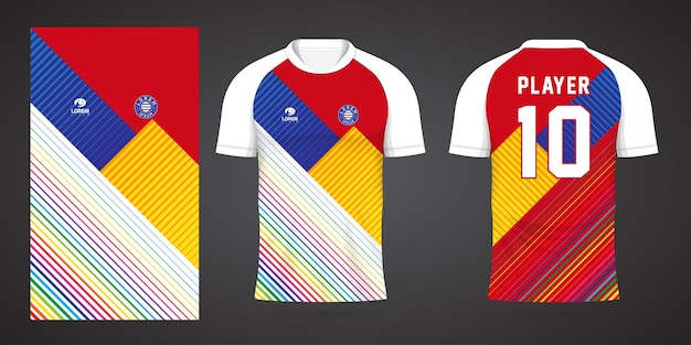 colorful football jersey sport design template