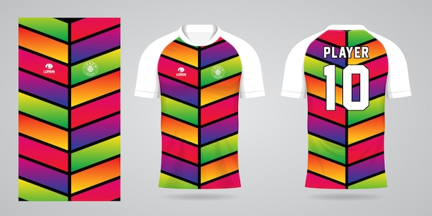 colorful football jersey sport design template