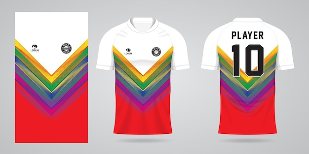 colorful football jersey sport design template