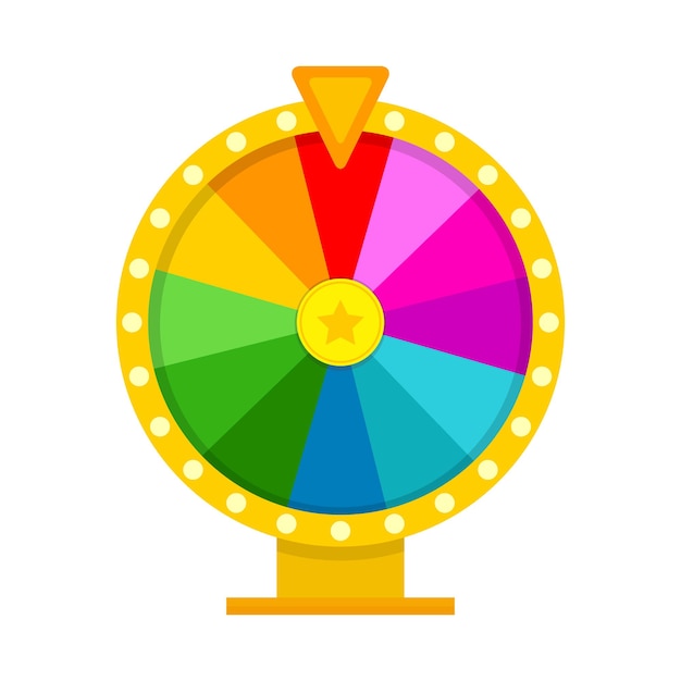 Colorful fortune wheel in flat style   illustration