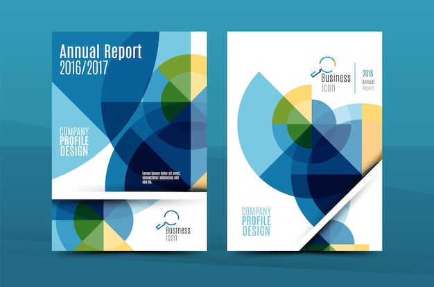 Colorful fresh business A4 cover template flyer brochure book magazine and annual report