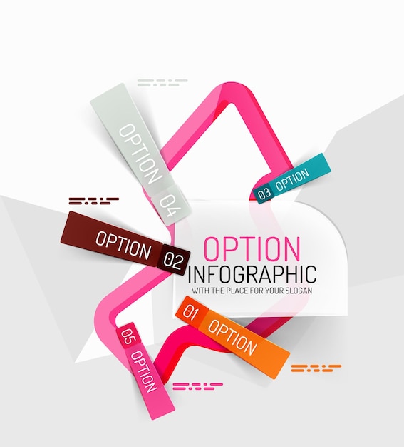 Colorful fresh sticker infographics