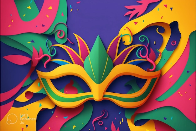 Colorful and Fun Carnival Mask