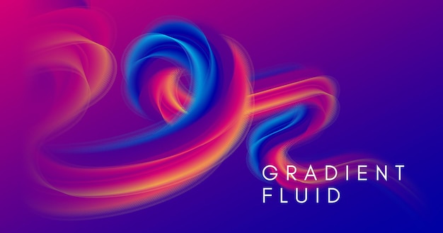 Colorful futuristic liquid poster template