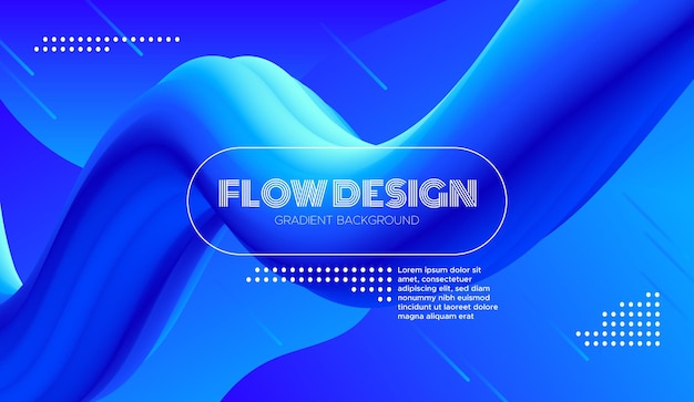 Colorful futuristic liquid poster template