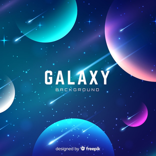 Colorful galaxy background with realistic design