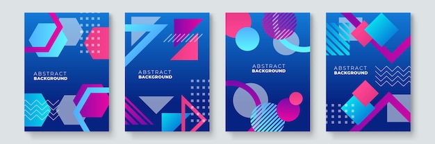 Colorful geometric background cover template. Modern business brochure, banner, page, leaflet, flyer, magazine. Abstract colorful background lines, geometrical forms. Cover presentation