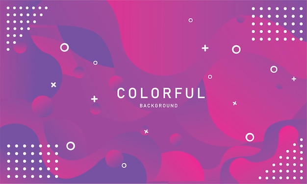 Colorful geometric background Fluid shapes composition