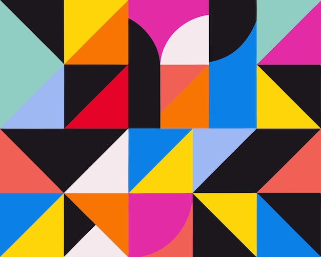 Vector colorful geometric background vibrant abstract patterns for modern design projects