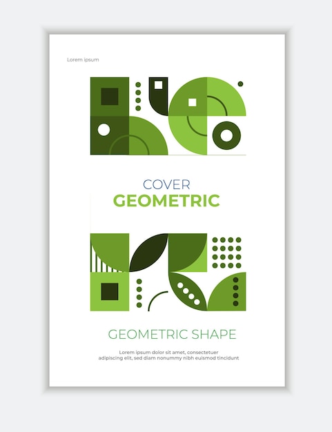 colorful geometric poster grid with color geometrical