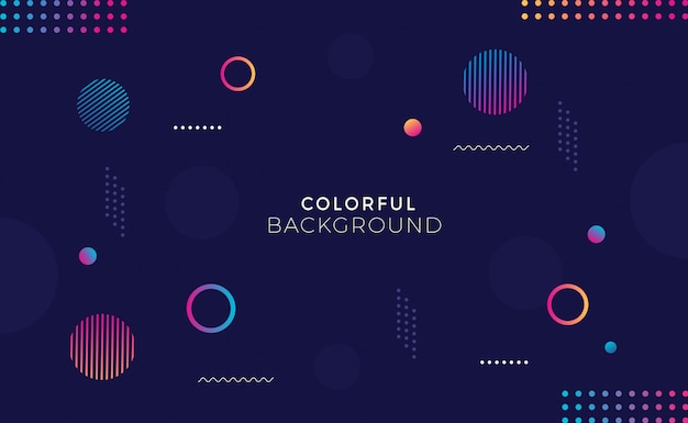 Colorful geometric shapes background.Modern banner.