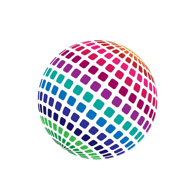 Colorful Globe Unique Logo Design