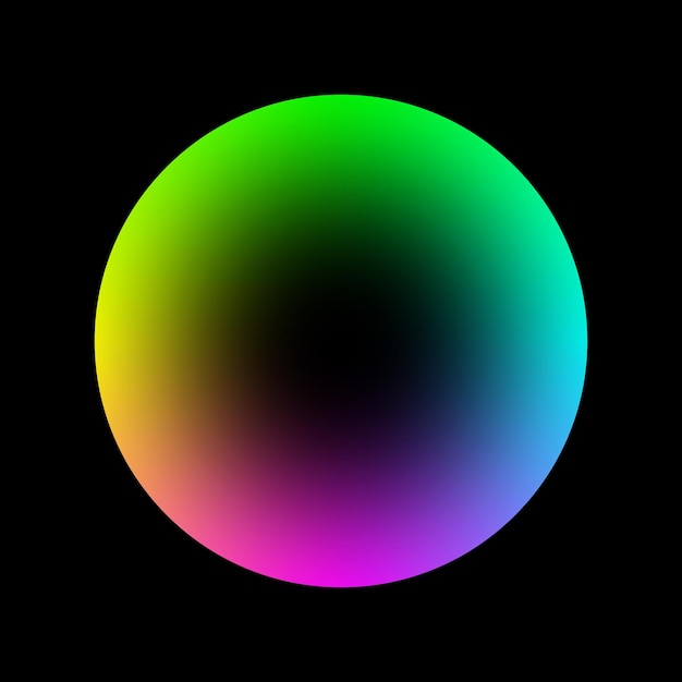 colorful glossy sphere on black