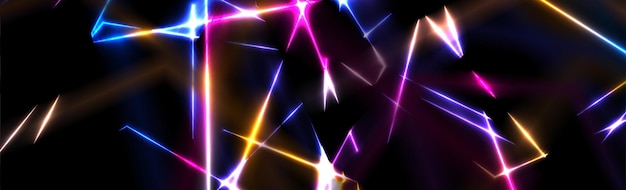 Colorful glowing neon laser lines abstract background