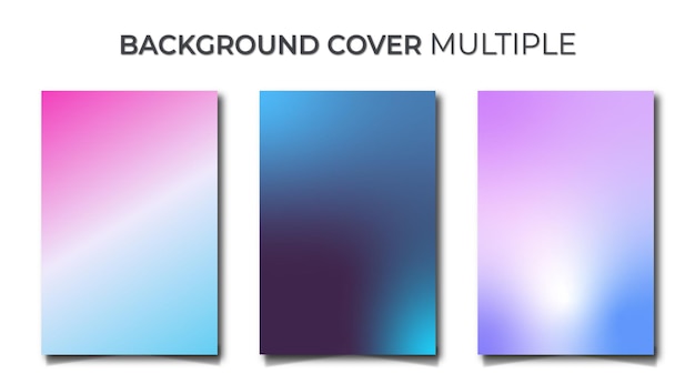 colorful gradient backgrounds cover page posters and brochure sets