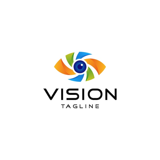 colorful gradient eye logo vision