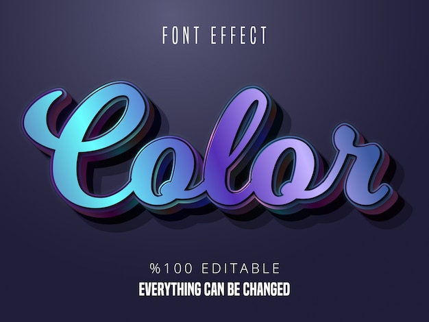 Colorful gradient font effect