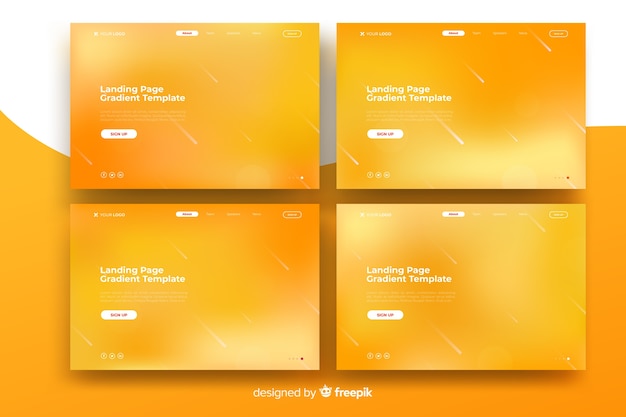 Colorful gradient landing page