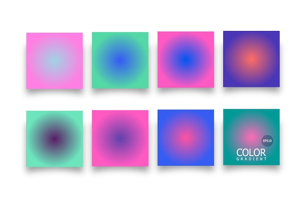 Colorful gradient samples