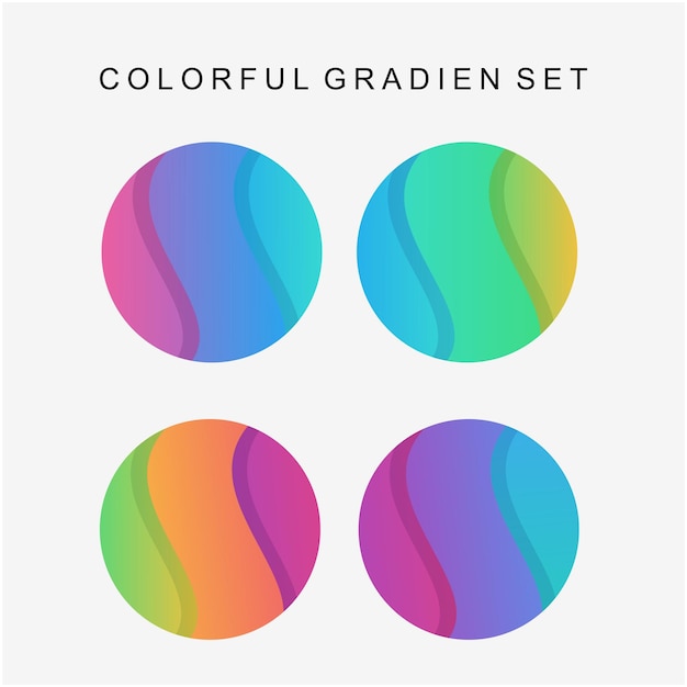 Colorful gradient set design