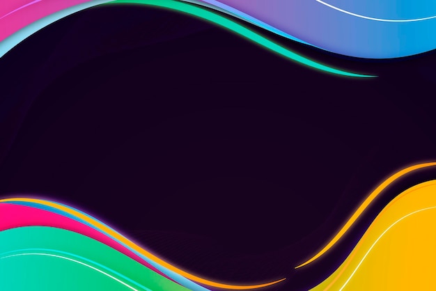 Colorful gradient template on a dark purple background vector