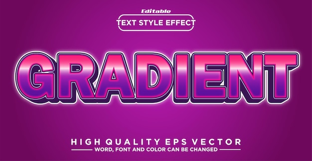 Colorful gradient text effect editable text