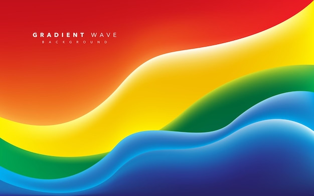 colorful gradient wave abstract background design